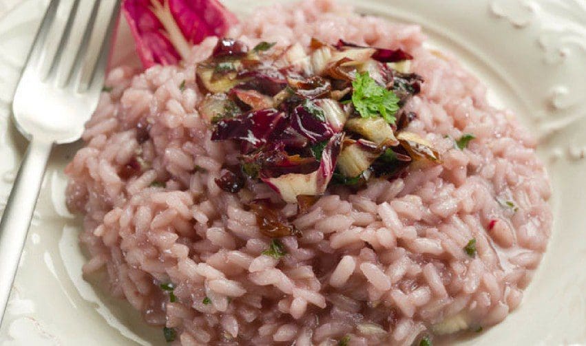Zaffy Zafferno Italiano di alta qualità Risotto allo zafferano con radicchio stufato
